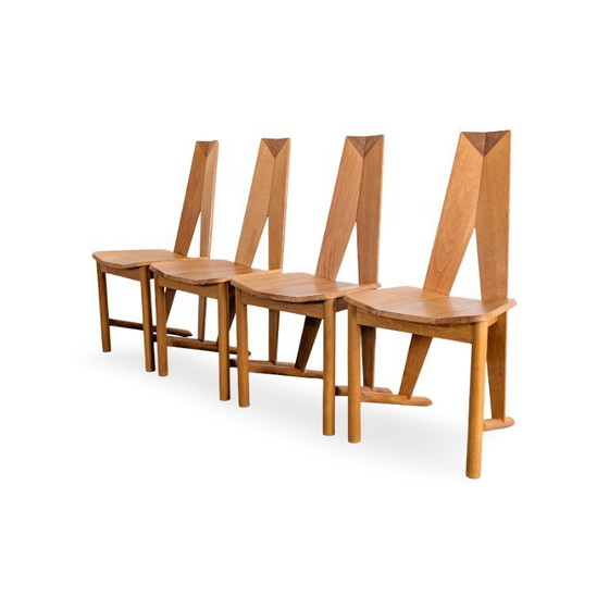 Image 1 of 4er Set Original Design Stühle Seltz Søren Nissen Ebbe Gehl Buche