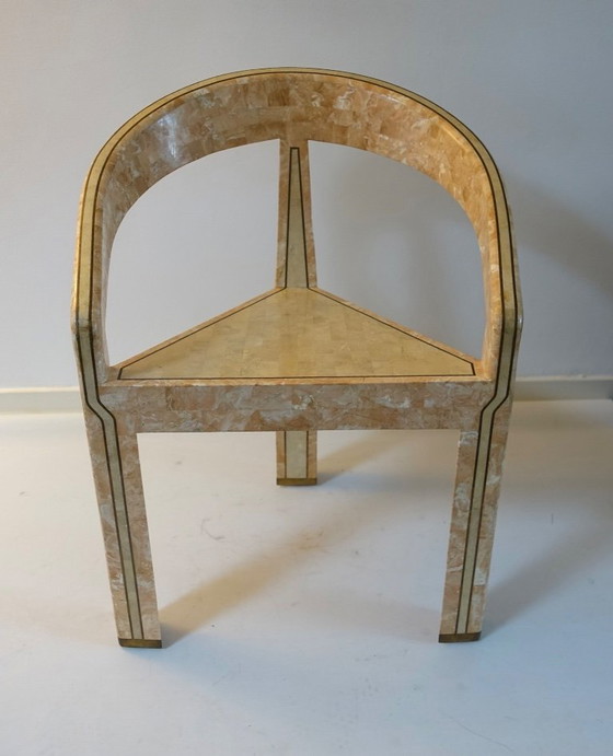 Image 1 of Conjunto de dos sillas Triancolori estilo Maitland Smith, década de 1970