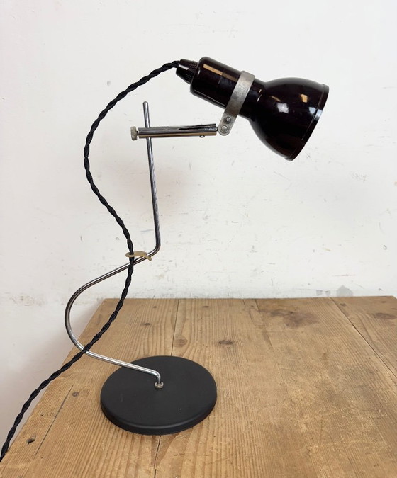 Image 1 of Lampe de table vintage en bakélite noire, années 1970