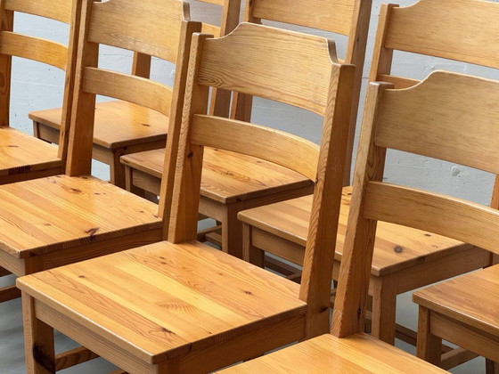 Image 1 of Dining room set: Extendable table and 8 chairs by NC Sweden, 1970s