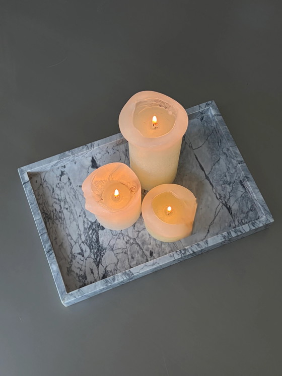 Vintage carrara marble tray – Table accessories, Postmodern (photo 3 of 4)