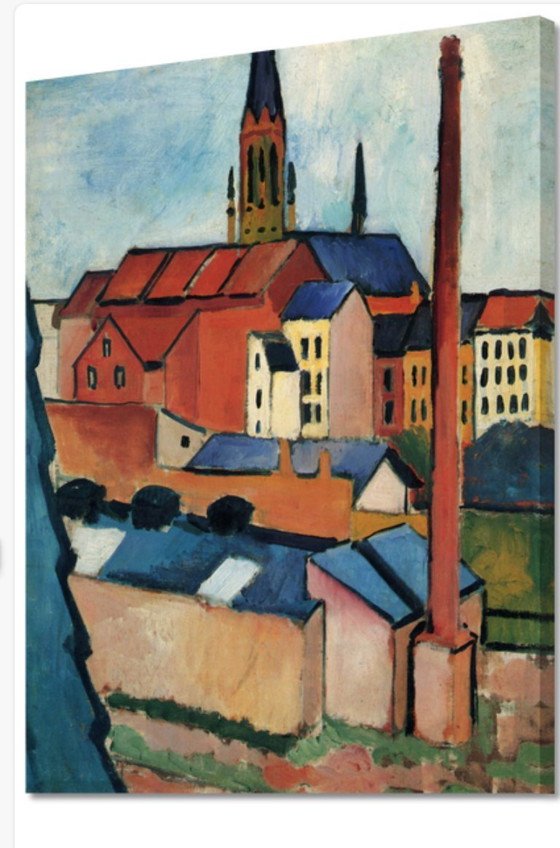 Image 1 of August Macke ----Die Kirche   (op canvas)