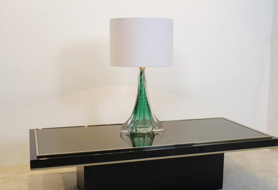 Handgefertigte Boussu Transluzent Glas Tischlampe, Tischlampen, Gold (Foto 2 von 9)