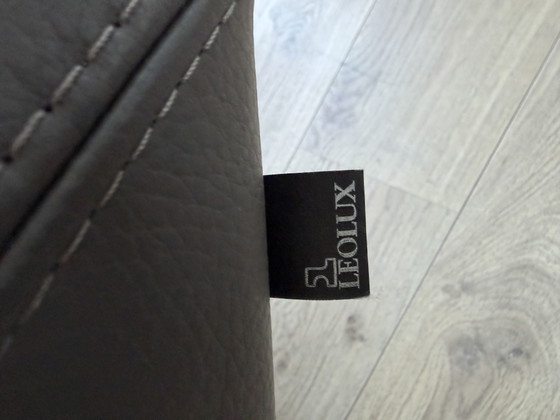 Image 1 of Fauteuil en cuir gris Leolux Dolcinea.