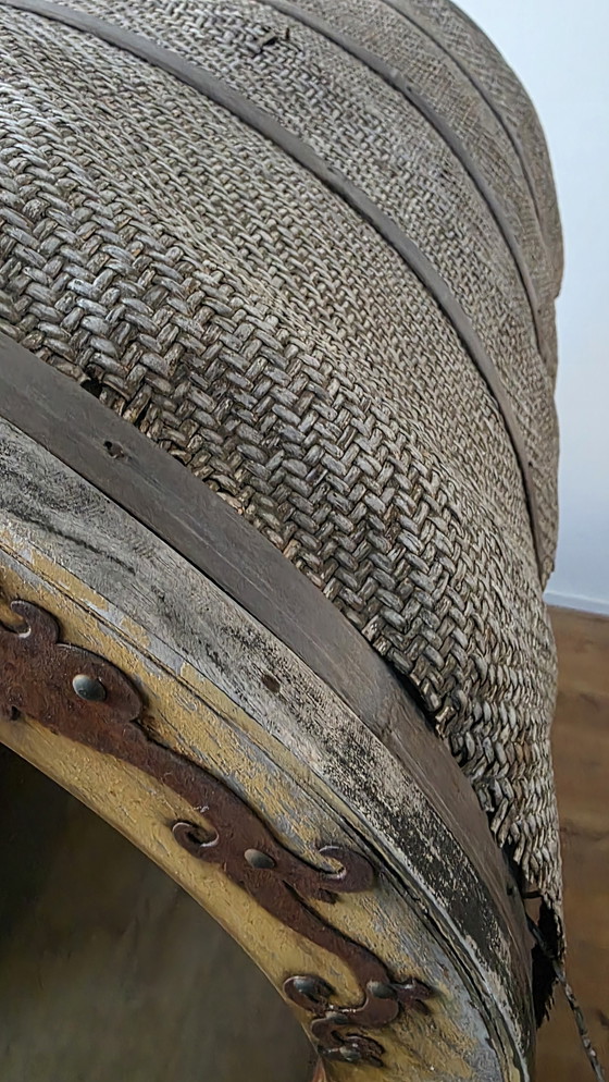 Image 1 of Antica portantina cinese palanchino con ruote, circa 1900