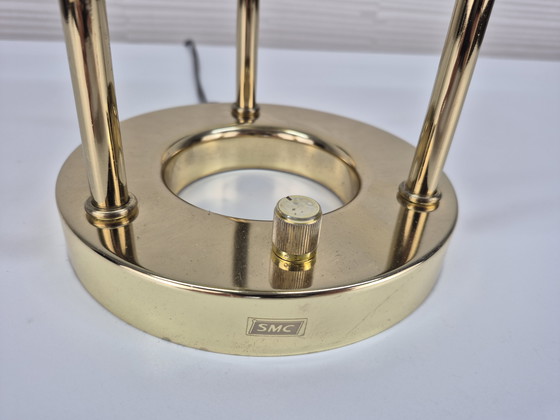 Image 1 of Lampada da tavolo Saturn di Robert Sonneman. Lampada da scrivania vintage in ottone.