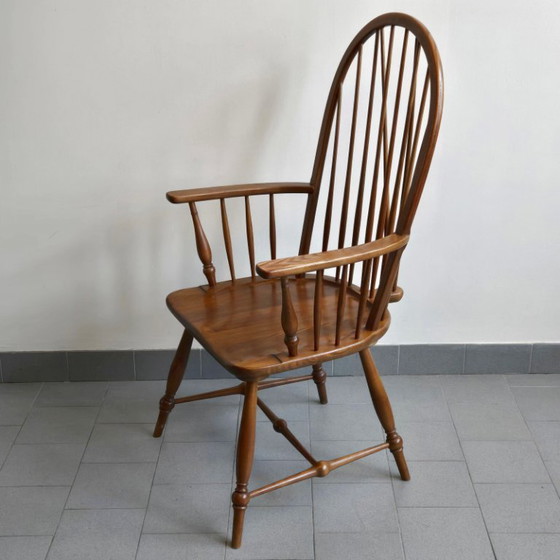 Image 1 of POLTRONA VINTAGE 1950 STILE WINDSOR IN FAGGIO VERNICIATO ANNI '50 DLG TAPIOVAARA ERCOL