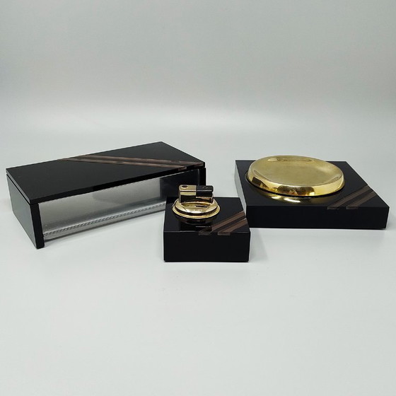 Image 1 of 1970s Gorgeous Hollywood Regency Smoking Set. Made in Italy