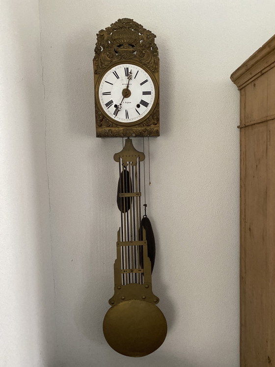 Image 1 of Orologio Comtoise francese antico del XIX secolo