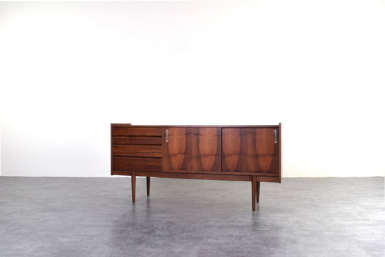 Image 1 of Mid-Century Polish Walnut Sideboard from Bytomskie Fabryki Mebli, 1960s.