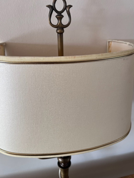 Splendida applique bouillotte doppia in ottone vintage, Crema (foto 5 di 8)