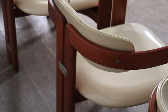 Set van 6 Augusto Savini Pamplona-stoelen voor Pozzi, Italië, 1965 – Eetkamerstoelen, Wood (photo 10 of 18)