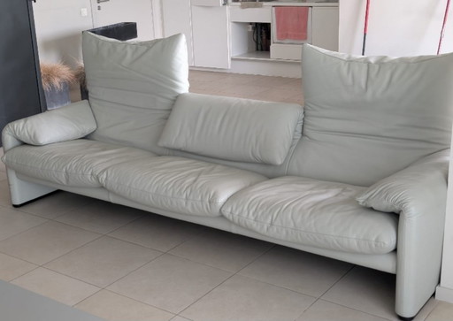 3 SeatXL With Footstool Cassina Maralungo Best Leather Perfect Condition