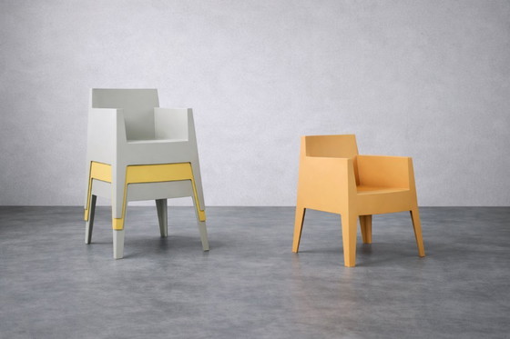 Image 1 of Vintage Mid-Century Italian Modern Atlantide Collection Toy Plastic Chairs by Philippe Starck for Driade, 1990, Set of 4