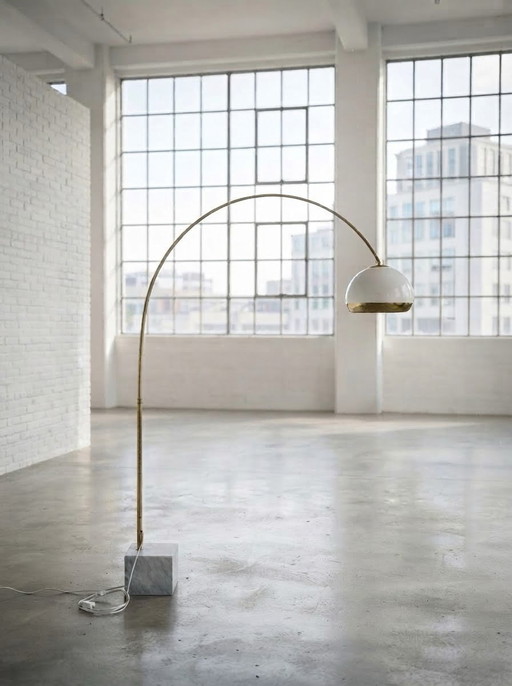Lampadaire Arc Vintage Italien Space Age Style Harvey Guzzini