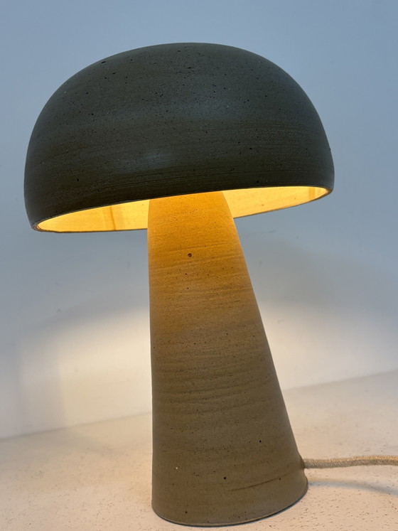 Image 1 of Vintage Ceramic Mushroom Table Lamp designed by Claire Horsten, Belgium