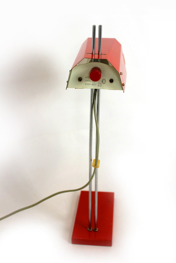 Image 1 of Rote Tischlampe von Josef Hurka für Lidokov, 1970er Jahre