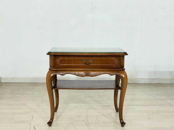 Image 1 of Chippendale nachtkastje / vintage bijzettafel / nachtkastje uit het midden van de vorige eeuw / jaren 60