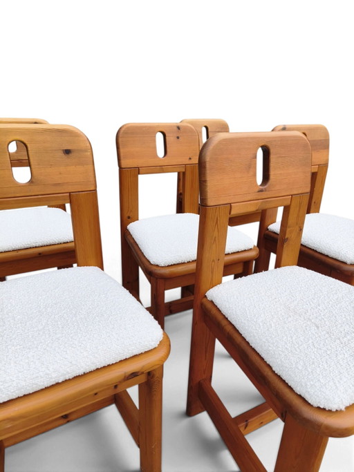 6 chaises de salle à manger WASA rares