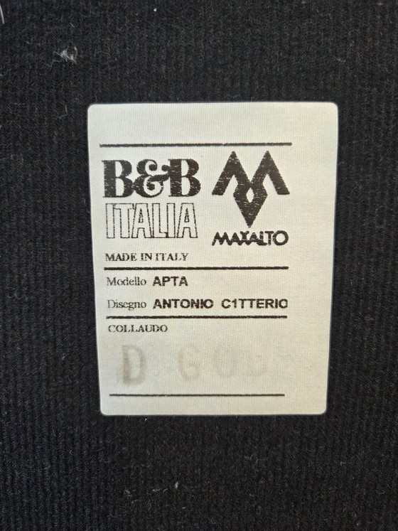 B&B Italia Maxalto Kalos Armchair with Ottoman, Antonio Citterio, Textile, Beige (photo 8 of 8)