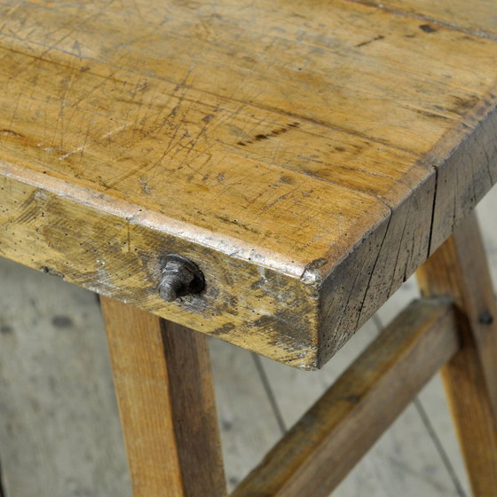 Oak Butcher’s Table, Circa 1920 – Iron, Wood, Vintage (photo 8 of 12)