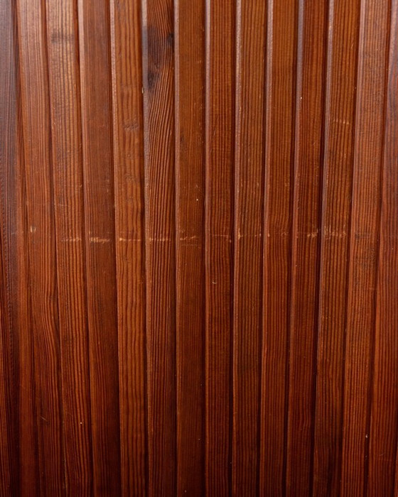 Image 1 of Art Deco kamerscherm van gepatineerd grenenhout, ontworpen door Jomain Baumann voor Baumann, Frankrijk, jaren 1930.