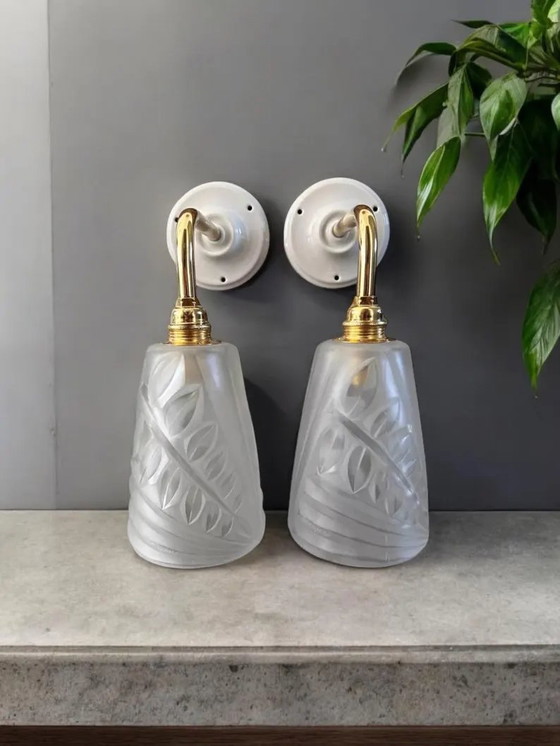 Image 1 of Art Deco Tulip Wall Lights