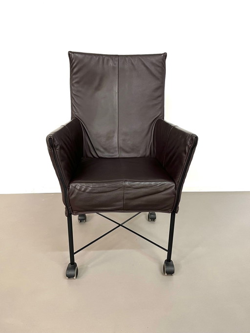 Chaise Charly en cuir post-moderne par Gerard van den Berg pour Montis 1980
