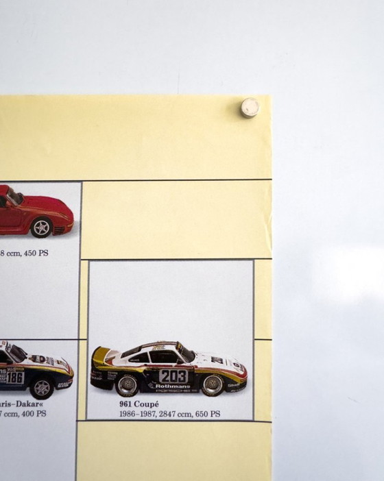 Image 1 of 🏁 Original vintage 1989 Porsche 911 Stammbaum Poster / Plakat - XL 76 × 102 cm