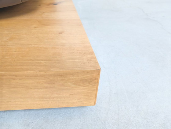 Image 1 of Divano Koinor Free Motion Edit Design Divano in pelle marrone con travi in ​​rovere