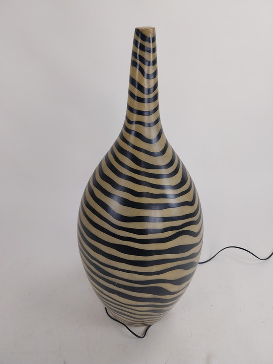 Image 1 of 1 x fiberglass floor lamp "zebra" 80cm high