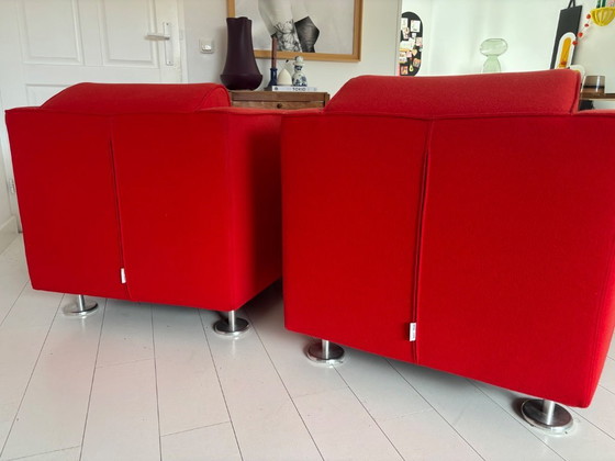 Image 1 of 2 x armchair Design on stock red (price each, chair may also be sold individually)