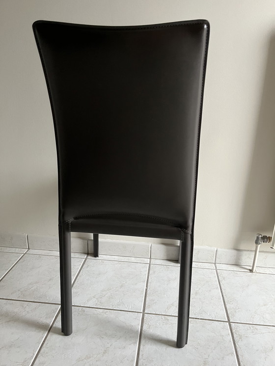 Image 1 of 6 Ligne Roset leather dining chairs