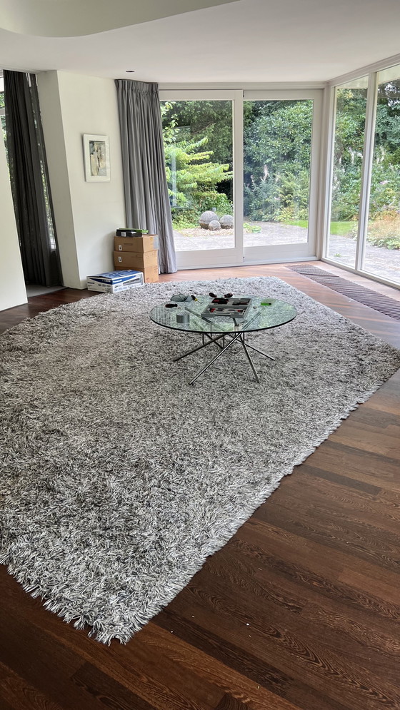 Image 1 of Tappeto 526x351 Kinast grigio misto lino beige bianco antracite