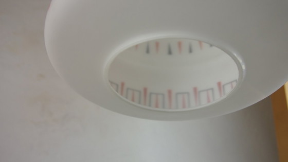 Image 1 of Lampada a sospensione vintage in opalino, lampada da soffitto moderna di metà secolo, francese, anni '60, Lunel