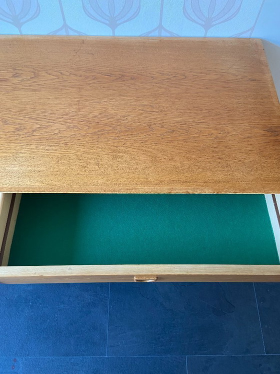 Image 1 of Vintage Danish oak wall cabinet/sideboard by Brouer Møbler