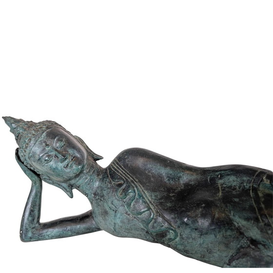 Antiker liegender Bronze-Buddha – 55cm – Bildhauerei (photo 6 of 7)
