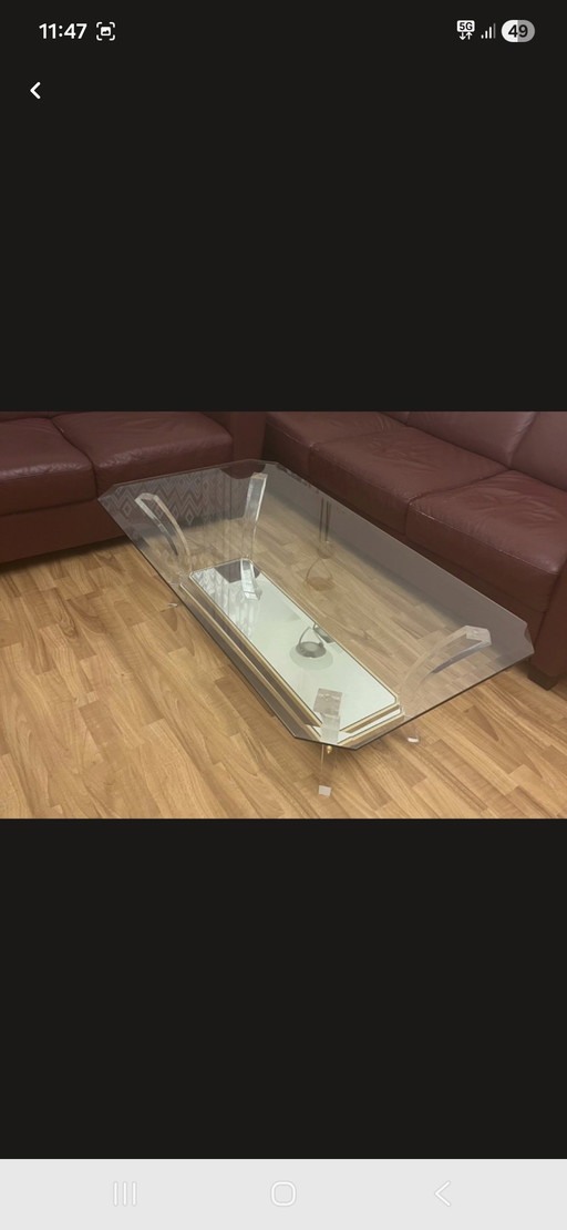 Italian glass coffee table
