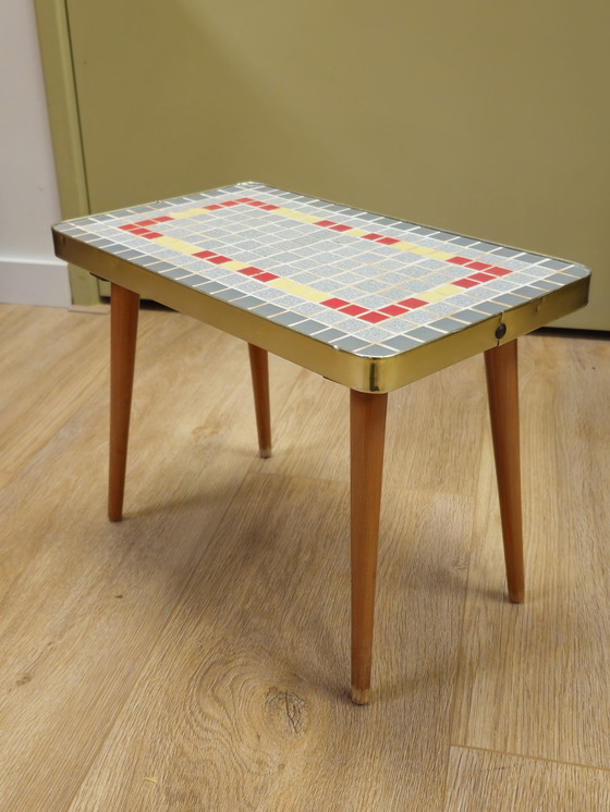 Image 1 of Table d'appoint vintage Table à plantes Mosaïque