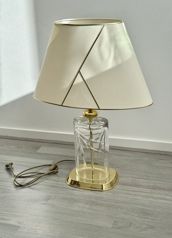 Image 1 of Lampada in vetro in stile Regency con elementi dorati