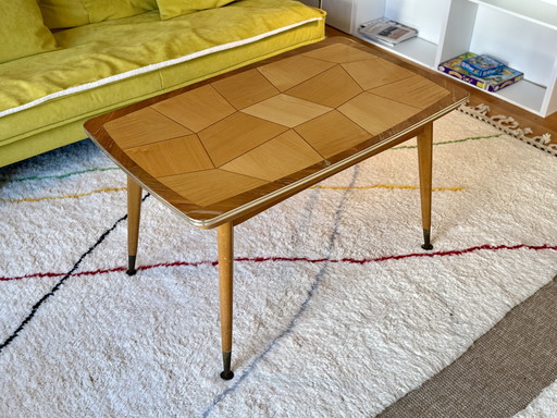 Table basse vintage des années 1950, table d'appoint style milieu du siècle