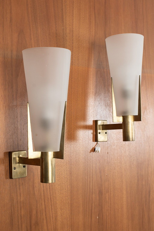 Pair of stylish wall lamps