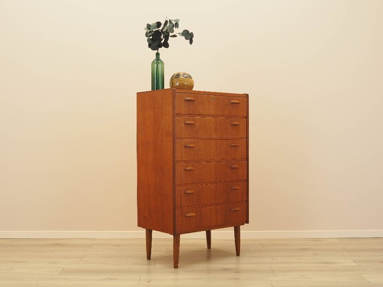 Image 1 of Teak chest of drawers, Danish design, 1970s, made in Denmark
