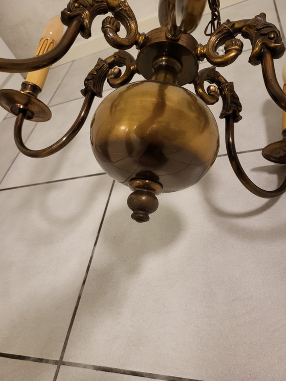Lampadario vintage in ottone – Brass (photo 2 of 5)