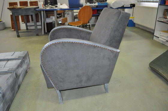 Fauteuil gris, années 1930 – Art Deco (photo 5 of 9)