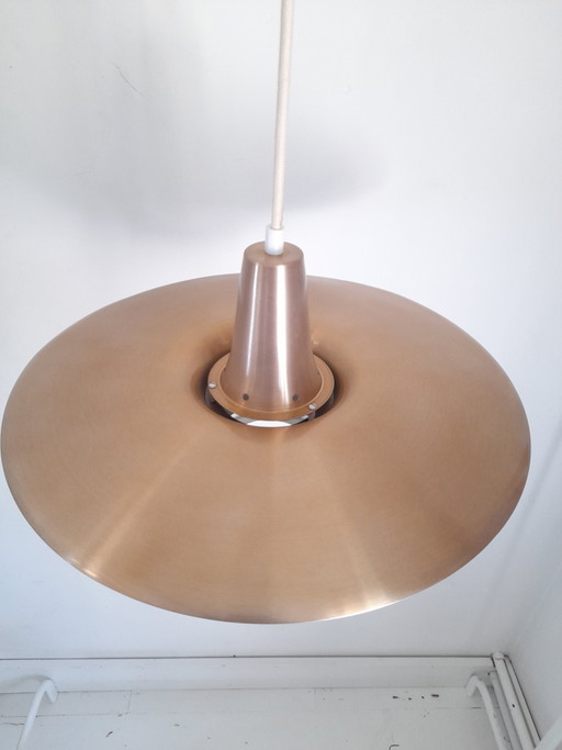 Lampada a sospensione danese in rame giallo, anni '60 – hanglampen, Copper (photo 2 of 5)