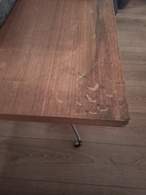 Image 1 of Vintage wooden table on wheels