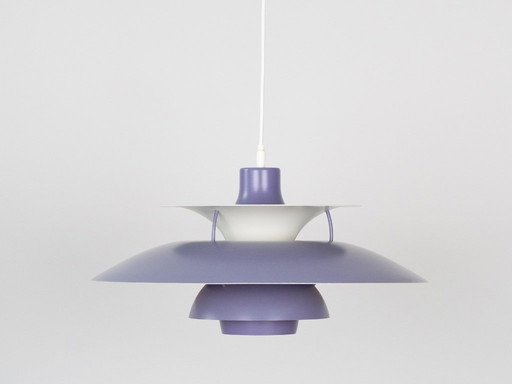 Seltene indigoblaue PH 5 Pendelleuchte von Poul Henningsen, Louis Poulsen, 1958