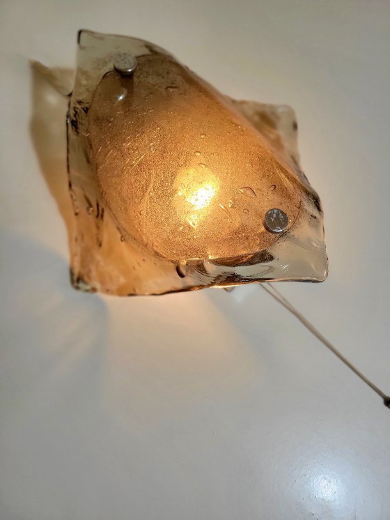 Image 1 of Lampada da parete vintage in vetro di Murano di Kalmar 1970