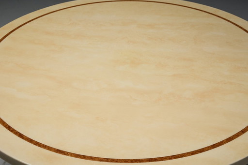 Table laquée imitation marbre de Jean Claude Mahey, France, années 1970